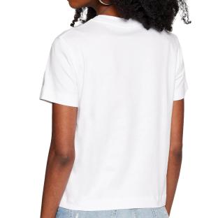 T-shirt Blanc Femme Calvin Klein Shine Badge vue 2