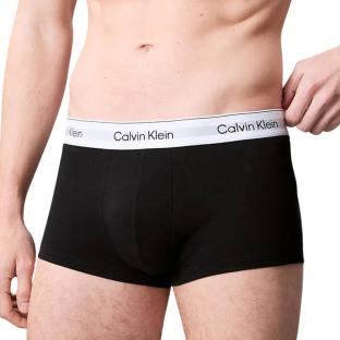 x3 Boxers Noirs Homme Calvin Klein Rise Trunk vue 2