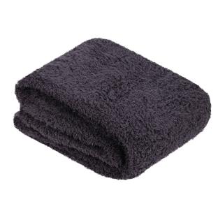 Plaid Gris Today Teddy Fusain 130x180 cm vue 0
