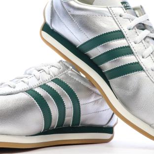 Baskets Argent/Vert Femme Adidas Country vue 0