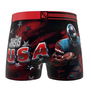 Boxer Noir/Rouge Homme Freegun Football USA vue 0