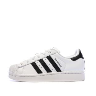 Baskets Blanc/Noir Junior Adidas Superstar II pas cher