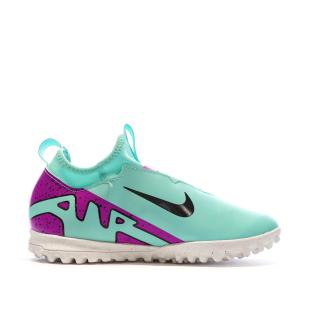 Chaussures de Football Turquoise Junior Nike Jr Zoom Vapor 15 Academy TF vue 2