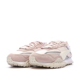 Baskets Roses/Blanches Femme Puma Blktop vue 6
