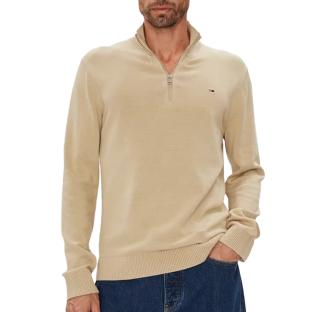 Pull 1/4 Zip Beige Homme Tommy Hilfiger Light pas cher