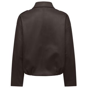 Dunkelbraune Wildlederjacke für Damen von Only Amber Ansicht 0