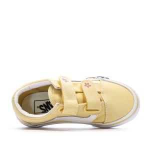 Baskets Jaune Fille Vans Old Skool V Flower vue 4