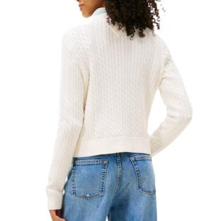 Pull Blanc Femme Tommy Hilfiger Tjw Cable Essential vue 0