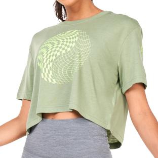 T-shirt Vert Femme Nike Crop86 pas cher