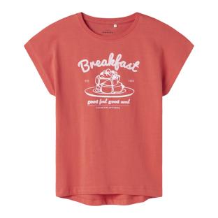 T-Shirt Rouge Fille Name it Spiced Coral pas cher