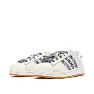 Baskets Blanc Cassé/Multicolore Fille/Femme Adidas Superstar vue 0