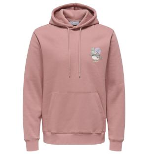 Sweat à Capuche Rose Homme Only & Sons Sabel pas cher