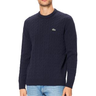 Pull Marine Homme Lacoste Tricot AH1991 pas cher