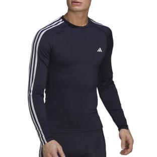 T-shirt Manches Longues Marine Homme Adidas HJ9912 pas cher