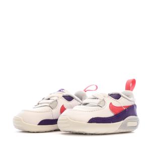 Baskets Blanches/Violet Garçon Nike Max 90 vue 6