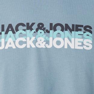 T-Shirt Bleu Garçon Jack & Jones Cyber vue 0