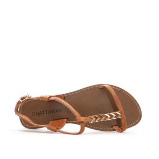 Sandales Camel Femme Chattawak PETUNIA vue 4