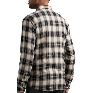 Chemise Manches Longues Beige/Noir Homme Sun Valley ABEE vue 0