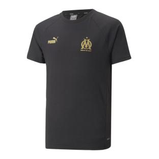 OM T-shirt Noir Garçon foot Puma pas cher