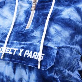 Sweat à Capuche Bleu Femme Project X Paris Tie & Dye vue 3