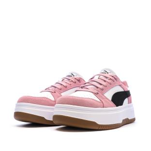 Baskets Blanches/Roses/Noires Femme Puma Rebound Low vue 0