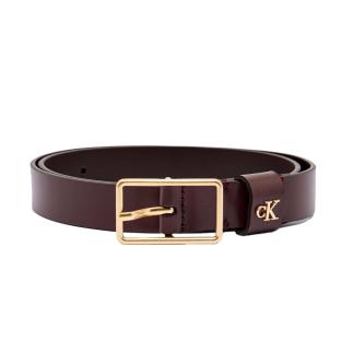 Ceinture Bordeaux Femme Calvin Klein Square Buckle pas cher