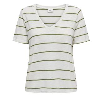 T-Shirt Blanc/Kaki Femme JDY Eve vue 3