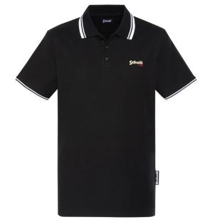 Polo Noir/Blanc Homme Schott PSWILL2 vue 0