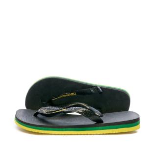 Tongs Noir Homme Havaianas Brasil Layers pas cher