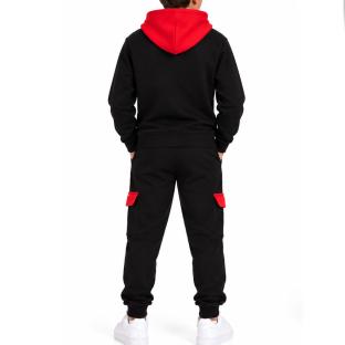 Ensemble Noir/Rouge Garçon Champion Hoodie vue 0