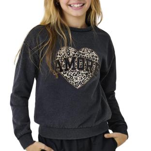 Sweat Gris Fille Kids ONLY Gruna pas cher