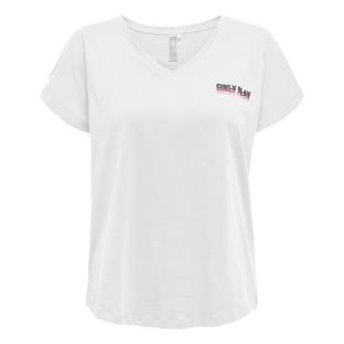 T-Shirt Blanc Femme ONLY Mally Life pas cher