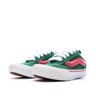 Baskets Verte/Rose Fille Vans Knu Skool vue 6