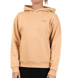 Sweat Beige Femme Puma Emboridery Comfo vue 0