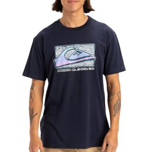 T-shirt Marine Homme Quiksilver Retro Fade Yem pas cher