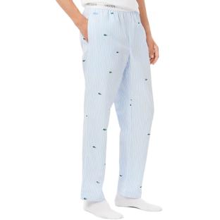 Pantalon de pyjama Bleu/Blanc Homme LACOSTE Striped pas cher