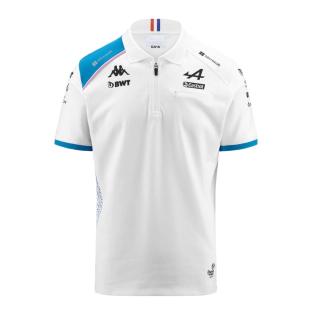 Polo Blanc Homme Kappa Acram Alpine F1 pas cher