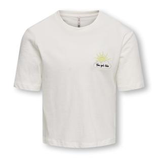 T-Shirt Blanc Fille Kids ONLY Kogrex pas cher