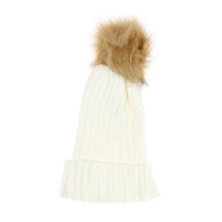 Bonnet Écru Femme Infinitif Paris Pompon vue 0