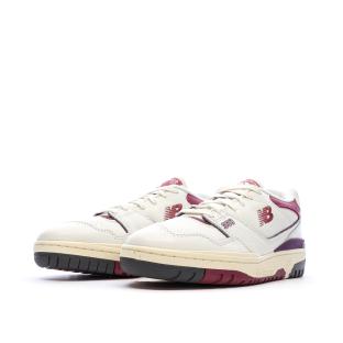 Baskets Ecru/Prune Homme New Balance Bb550 vue 0