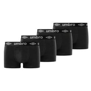 x4 Boxers Noir/Blanc Homme Umbro CLASS2B2 pas cher