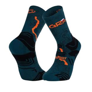 1x Paire de Chaussettes Bleu/Orange Homme BV SPORT 192 pas cher