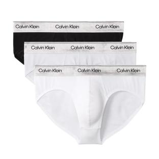 Lot de 3 Slips Noir/Blanc/Gris Homme Calvin Klein Jeans Hip Brief vue 0