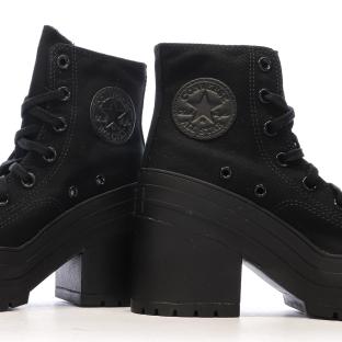 Baskets Noires Femme Converse Chuck 70 De Luxe Heel vue 0