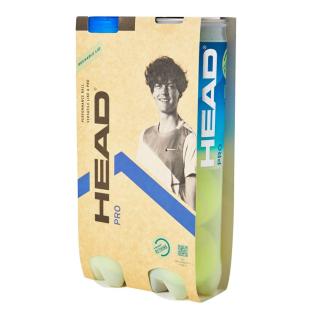 X8 Balles de Tennis Jaune Head Pro Performance vue 0