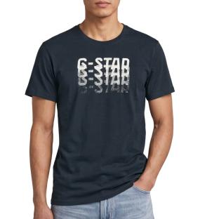 T-Shirt Marine Homme G-Star RAW Faded vue 0