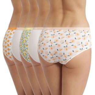 X5 Culottes Blanches Imprimés Tropical Blanc Femme DIM D4C20 vue 2