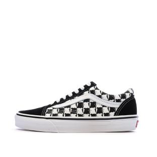 Baskets Blanches/Noires Homme Vans Old Skool Checker pas cher