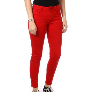 Jean Skinny Push Up Rouge Femme My Tina's 260 pas cher