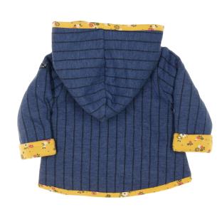 Veste réversible Bleu/Jaune à fleurs Fille EOM Ezeima vue 2
